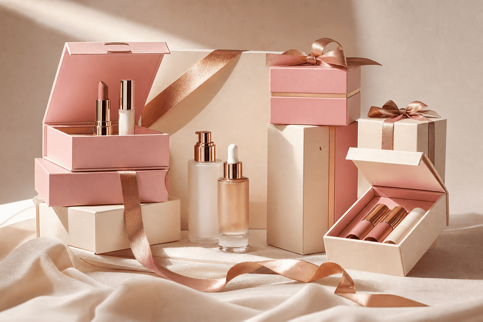 Luxury cosmetic gift boxes